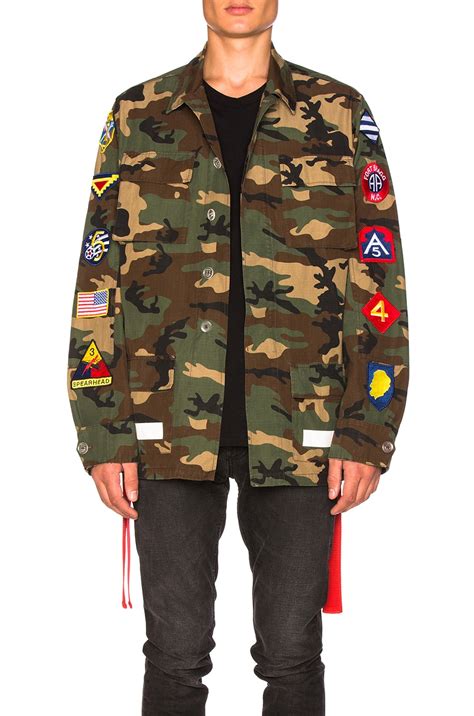 off white camo jacket replica|false off white clothing.